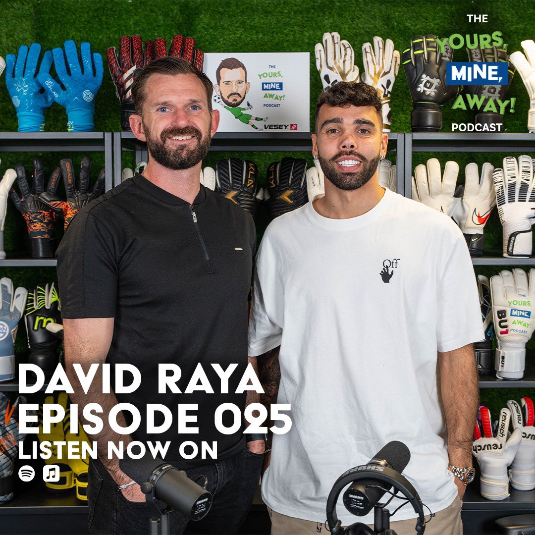 025: @daviidraya1 ⚽️🎙 OUT NOW on YouTube: youtu.be/KW1wS3liRfc & Spotify: open.spotify.com/episode/10zZL4… Also available on all major pod platforms! #yoursmineaway #davidraya #BrentfordFC #spain #Blackburn #goalkeeper #WxmAFC