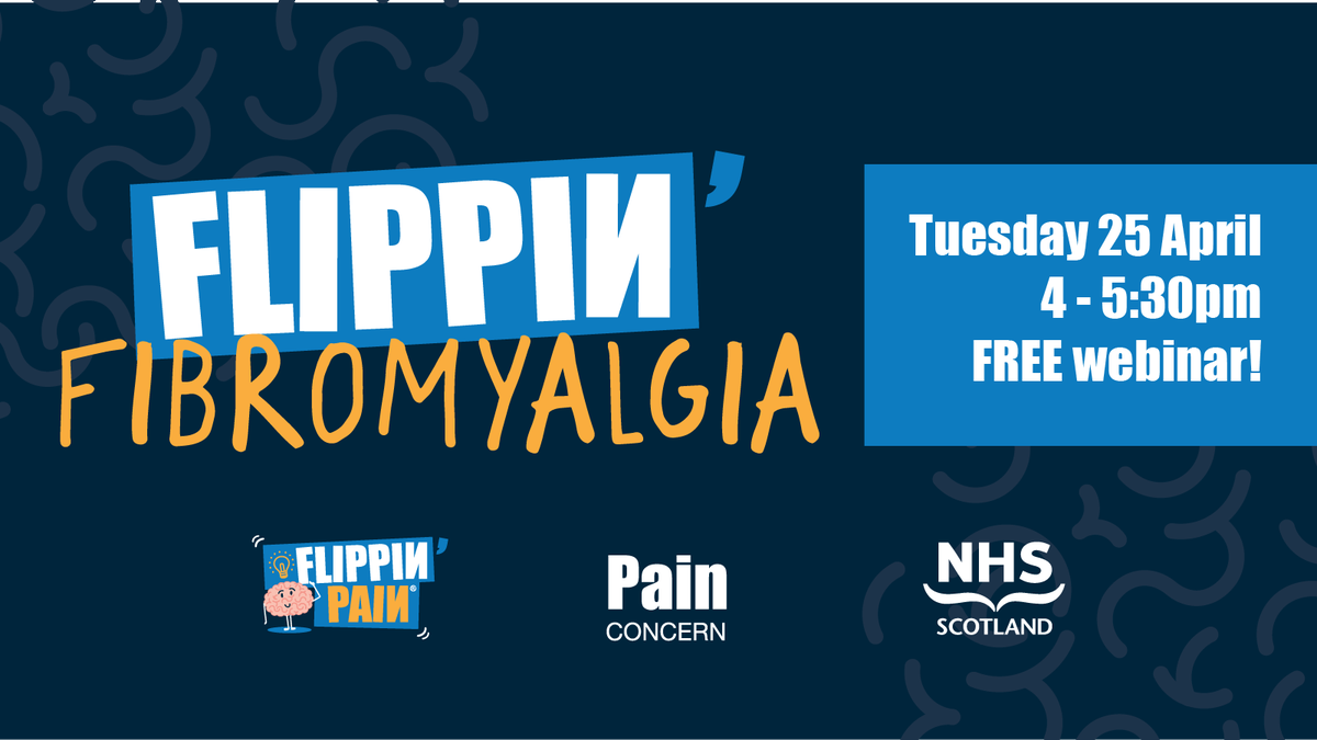 FlippinPain's tweet photo. Fibromyalgia affects up to 1 in 20 people, according to estimates: If you’re struggling, we’re here to help.

People in Scotland are invited to join our new webinar:

🔎Flippin’ Fibromyalgia
📅Tues 25 April, 4pm
🖱️Online

More info: https://t.co/14QZ3Pehmi https://t.co/dd3idrtpnH
