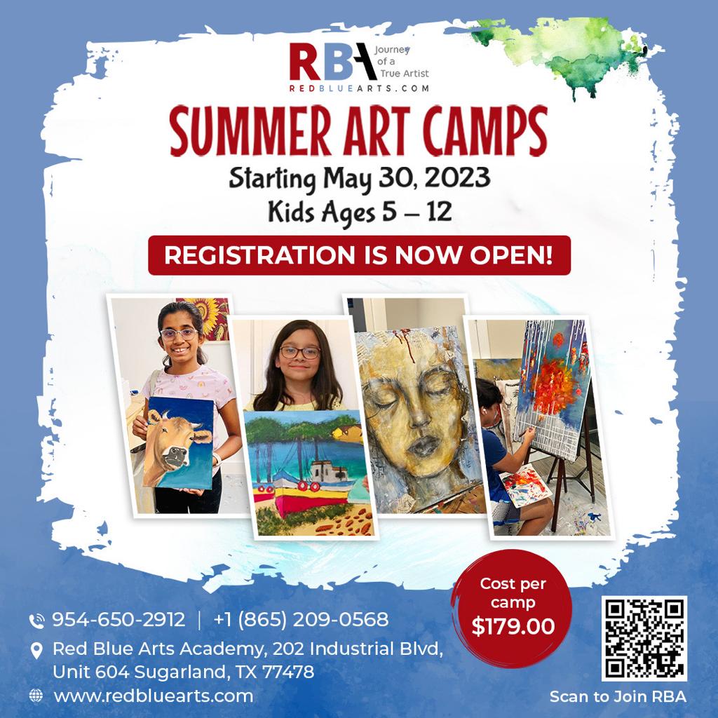 RedblueArts's tweet image. Join Summer Art Camps | Best Summer Art Classes in Sugar Land : redbluearts.com/pages/summer-a…

#SummerArtCamps #ArtSummerCamp #Summerartclasses