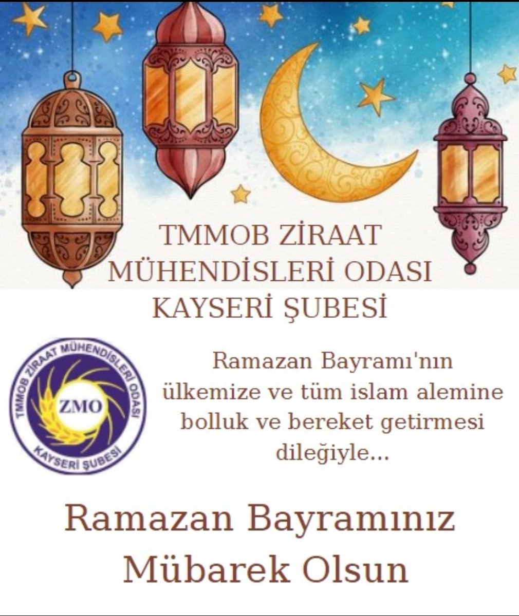 Ramazan Bayramı'nın, meslektaşlarımıza, şehrimize, ülkemize ve islam alemine hayırlar getirmesini temenni ediyor, mutlu, huzurlu ve saglıklı bir bayram geçirmenizi Yüce Allah'tan niyaz ediyorum.
Ali KOÇ
ZMO Kayseri Şube Baskanı