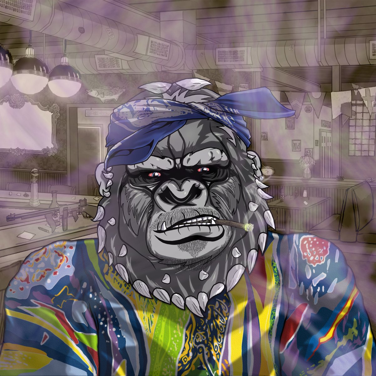 Happy 4/20! #STANKAPE 
Blaze it up. Make it Stank. 

Tag your favorite SMOKER. 

<a href="/StankApeSE/">Stank Ape Speak Easy</a>  Collector's mint coming May 1st!
#cnft #fourtwenty #SnoopDogg