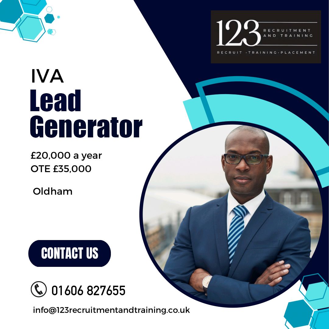 Contact Nikky now!
Email: info@123recruitmentandtraining.co.uk
#immediatestarts #immediate #ivaleadgenerator #leadgen #ivajobs #leadgeneration #officebased #hiringnow #recruitmen #Oldhamjobs