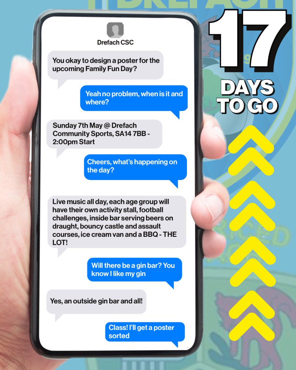 Our Family Fun Day is getting closer, here’s all the information you need👇🏻

We can’t wait to welcome you and the whole family to enjoy what Drefach Community Sports Club has to offer☀️

🟡🔵 | #WeAreDrefach #NiYwDrefach