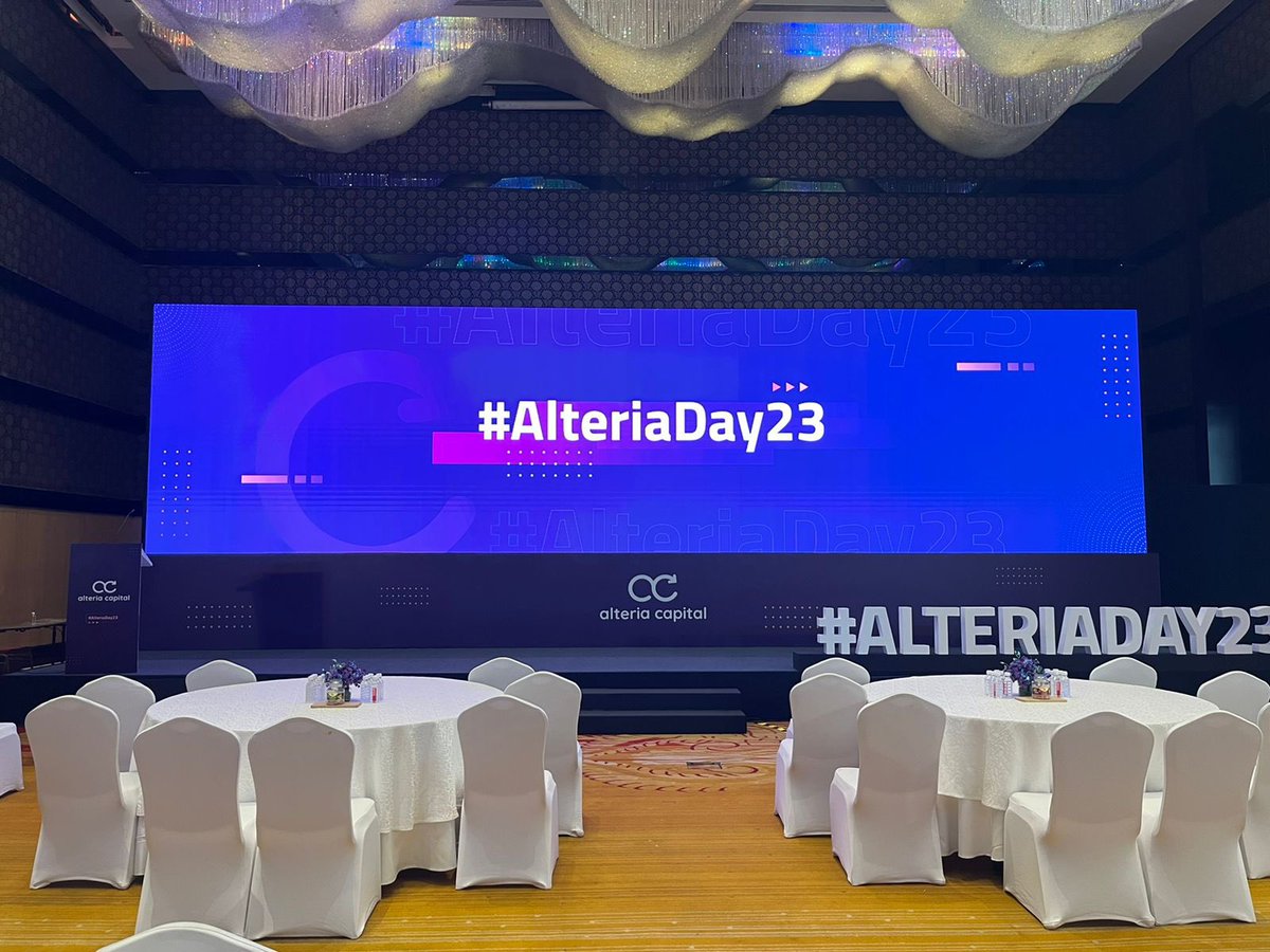 AlteriaCap's tweet photo. Commencing Alteria Day 2023. Prep has begun. Are you excited? Because we are! 💥🎬
#AlteriaDay23 #VentureCapital #Bangalore #event https://t.co/wKhJT4YKUE