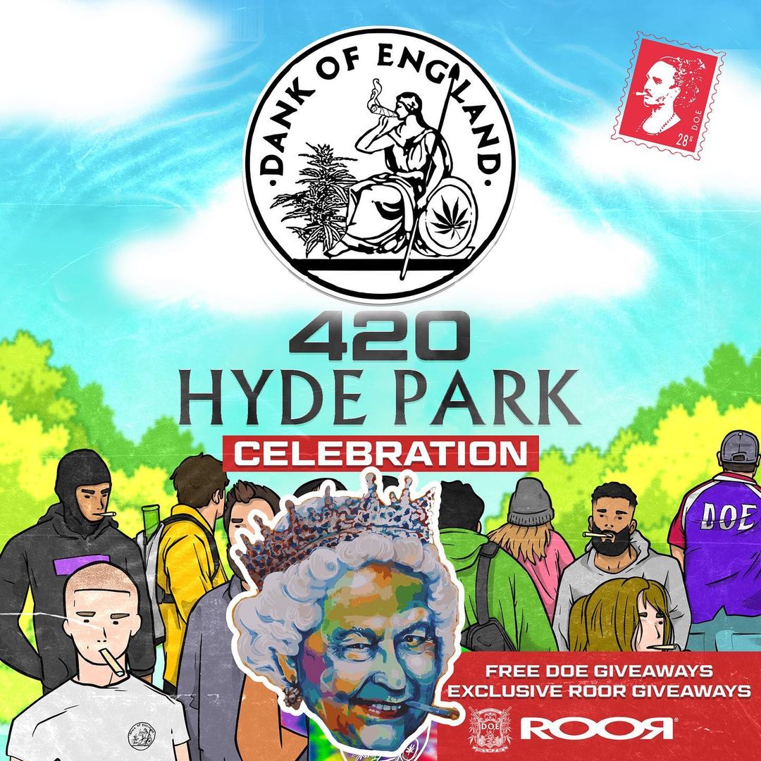 📢 LONDON 🇬🇧
Dank Of England 420 Celebration 
Hyde Park London TODAY!

#hydepark #hydepark420 #London #London420 #420london #happy420 #CannabisCommunity #WeedLife #BLZD420 #WeedLovers #UKWeed #UKStoners #DankOfEngland