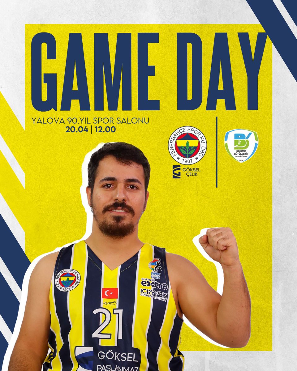 Game day! 🙌

🏀Tekerlekli Sandalye Basketbol Süper Ligi 1. Etap 
🗓️ 20 Nisan Perşembe
🆚 Balıkesir BBSK
🕛 12.00
📍Yalova 90. Yıl Spor Salonu
📺 TBESF Youtube 

#WeAreFenerbahçe 💛💙