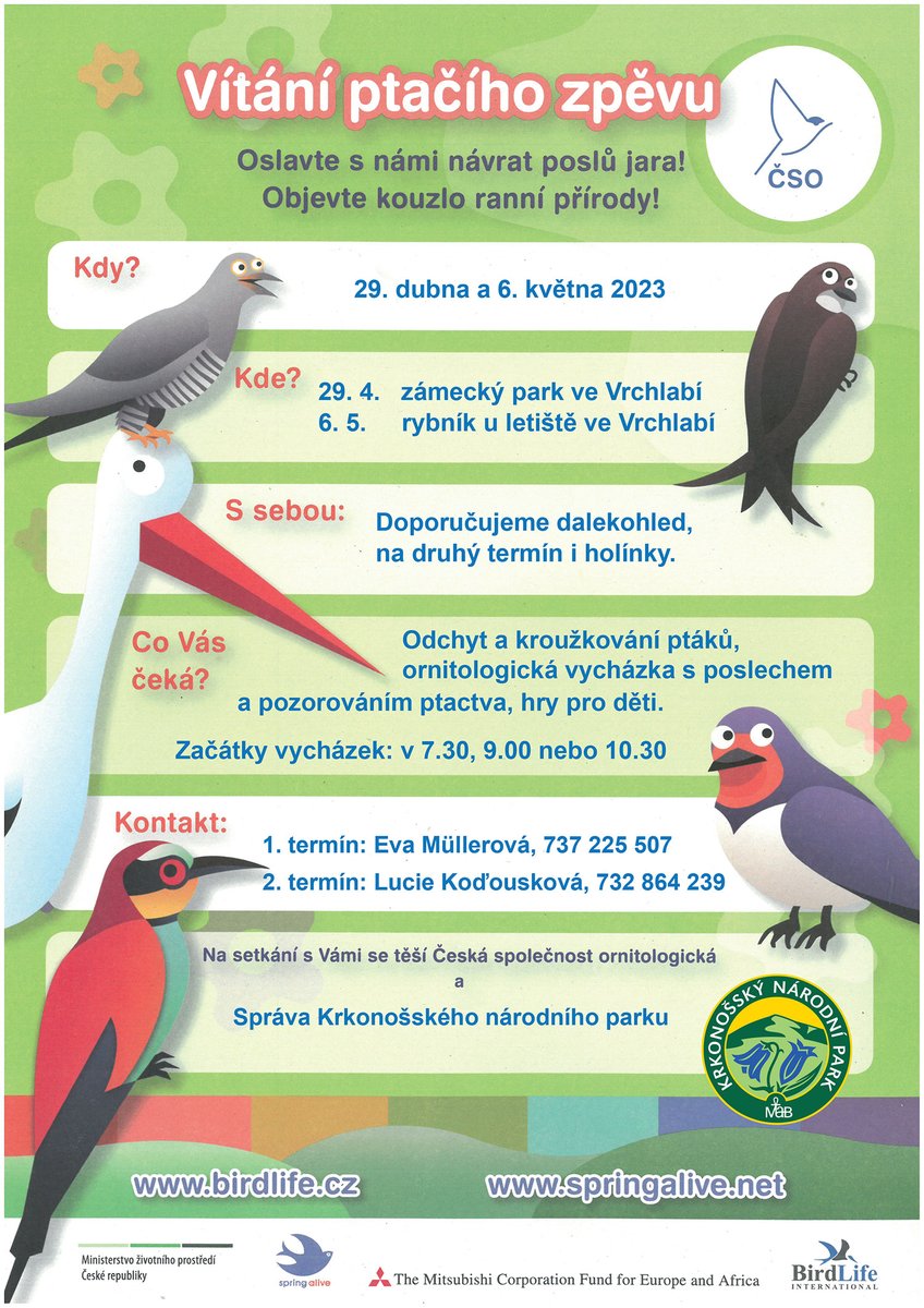 Srdečně 💚 vás zveme a těšíme se na vás na #AkceKRNAP příští týden - život v půdě s machrem (nejen) na roztoče, poradcem prezidenta Pavla, Ladislavem Mikem, Harrachové 17. století s Petrem Noskem a Vítání ptačího zpěvu!
#RokHarrachu #PtaciKrkonos #ZivaPuda