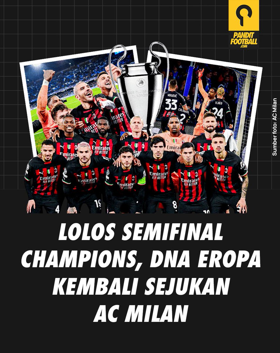 panditfootball's tweet photo. Setelah 16 tahun, Milan kembali ke semifinal Liga Champions. Mereka bahkan bertemu dengan rival sekota, Inter Milan.

Siapa yang udah gak sabar nonton ulangan perempat final 2004/05 ini? https://t.co/Td8b1vk4Ut