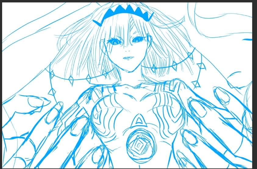 StarShrim's tweet photo. Sefar sketch for the extella trio.
#FateGO #WIP #FateExtella #Sefar #TYPEMOON #alteraFate https://t.co/1yIz7H6DrB