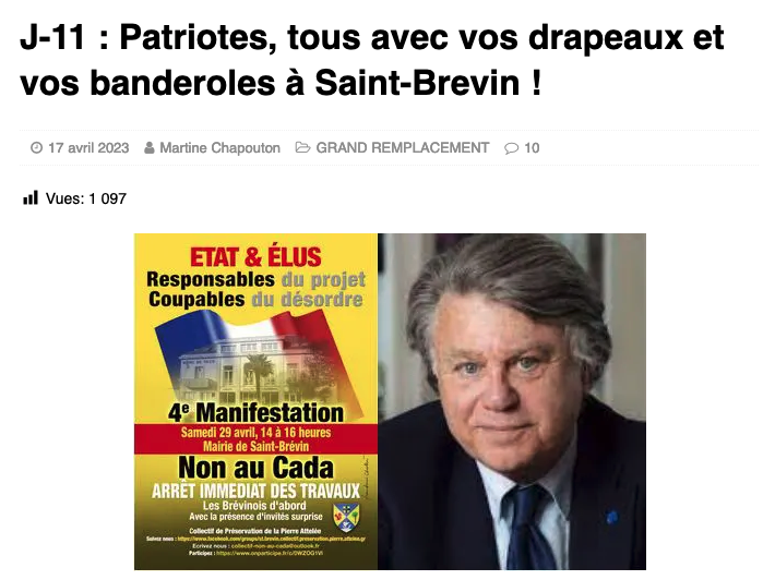 AFA_paysderetz's tweet photo. ⚠️Les fascistes qui appellent à manifester à Saint-Brévin le 29 avril revendiquent déjà une victoire possible après leur "victoire" à Callac. 

Ne les laissons pas faire et soyons https://t.co/Fxx5qnoycH pour riposter ce 29 avril à Saint-Brévin !❤️🖤 https://t.co/8uGzwHwwNY