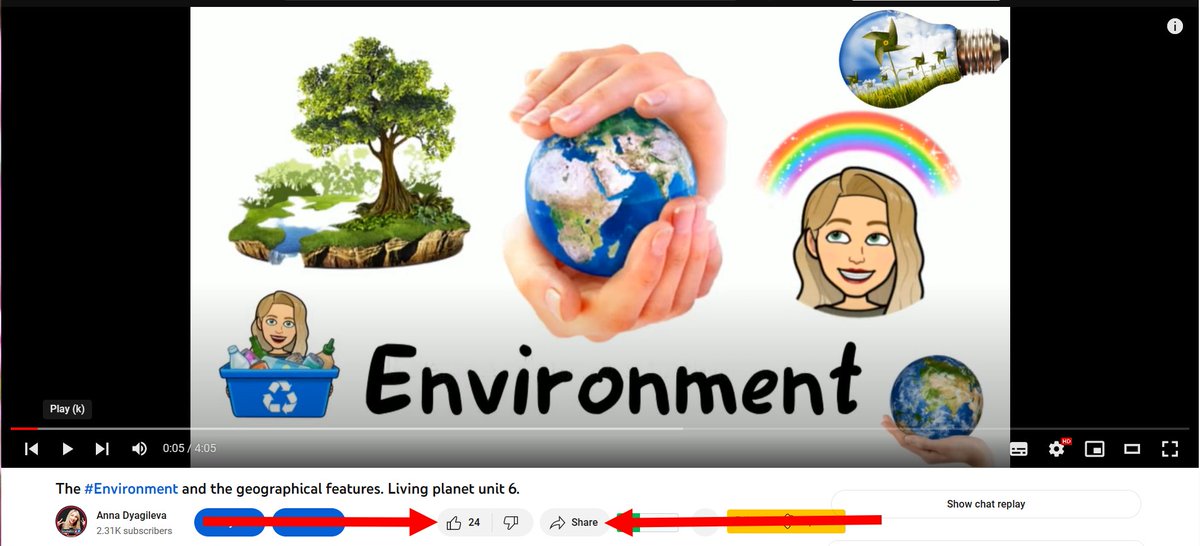 AnnaDyagileva1's tweet image. #EarthDay2023, April 22🚀

🗣It's time to talk about the #environment and learn some #geographicalfeatures.
I made this video for my #EFL ss but it got popular in other 🌏classrooms too.
Thank you💖

📺YouTube🔗shortest.link/pkou

#teachersloveEDU #studentsloveEDU #earthday