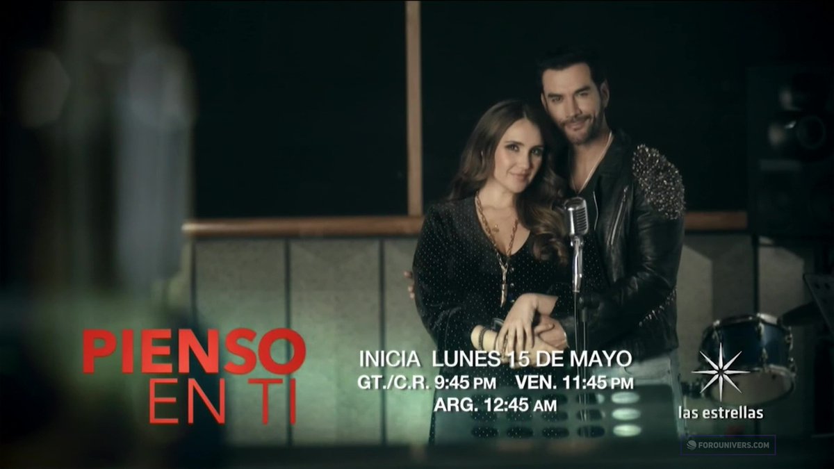 UniversLA's tweet photo. Llega a Las Estrellas Latinoamérica la telenovela musical #PiensoEnTi, que marca el regreso a la pantalla de @DulceMaria, acompañada de @davidzepeda1. ¡Inicia el 15 de mayo a las 9:45pm GUA 🇬🇹 / 10:45pm COL 🇨🇴 / 11:45pm VEN 🇻🇪 / 12:45am ARG 🇦🇷! https://t.co/SJgrkl0kjt
