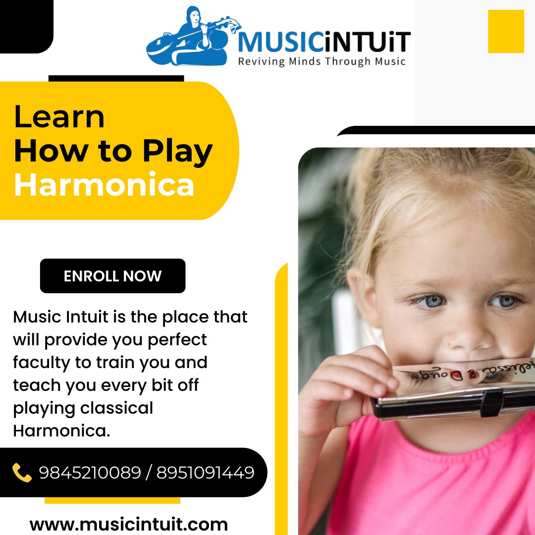 MusicIntuit's tweet photo. Music Intuit is the place that will provide you with ample opportunities and the perfect faculty to train you and teach you every bit off playing classical Harmonica.

Contact: +91-8951091449 /+91-9845210089

Website: https://t.co/ii2Kd96Npr

#musicintuitacademy #harmonica https://t.co/CQ25ukuVRS