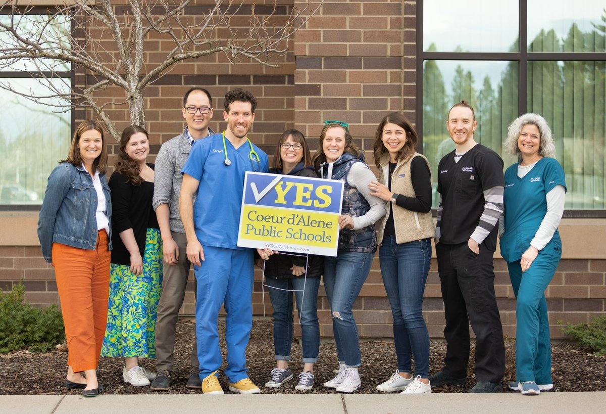 Yes4CDASchools's tweet photo. You trust them with your kids’ health, trust their judgment here about what kids need. Vote yes on May 16th! #yescdaschools #cdaidaho #coeurdalene https://t.co/lI36s7mDAs