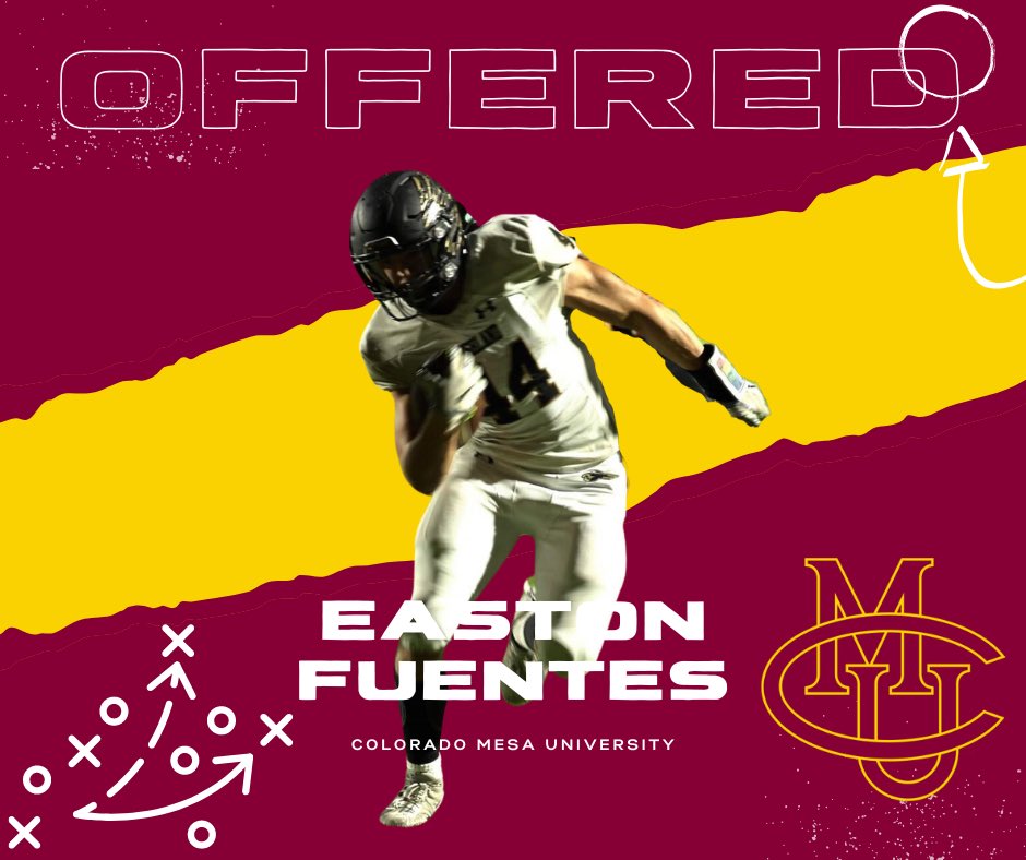 easton_fuentes's tweet photo. Blessed to receive my first offer to Colorado Mesa University!
Much love to @CoachGillmore for the opportunity and the support from my coaches.
@ Coach Hand
@coachj_reynolds 
@coachmauldin 
@Chemcoach 
@falconpdt https://t.co/GdqwBrm16I
