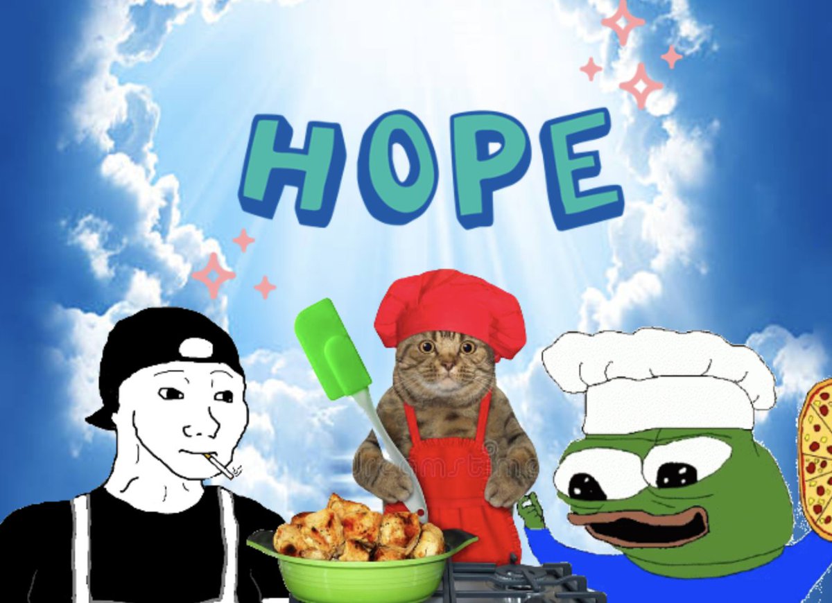 HopiumERC's tweet photo. All are frens are cooking up $HOPE https://t.co/9ByxUOK29W