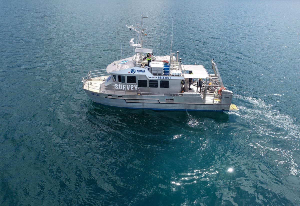 earthsciencesnz's tweet photo. Our team are currently onboard RV Ikatere mapping around 200km2 of seafloor near Napier to understand the impact of sediment from Cyclone Gabrielle on the marine environment. 🌪️🌊

If you’re in Hawke’s Bay, you might have seen them. They’ll be out mapping all this week &amp; next. 🚢 https://t.co/U2CeeRDa8E