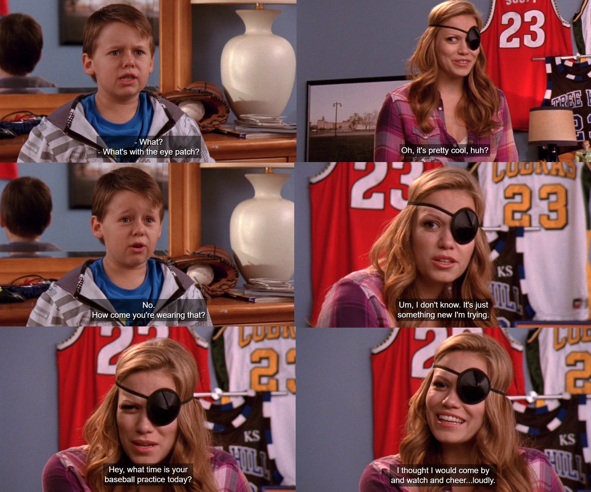 pacepeterlawyer's tweet photo. Favorite moments from 8x08
"Oh, yes I can. And as long you pout about your braces, mama's rocking the eye patch all the time, everywhere. Arrrr!" -Haley 😂😂
Haley is seriously mom goals though! 💗
#OneTreeHill #haleyjamesscott #jamiescott https://t.co/BmzI1tzoBk
