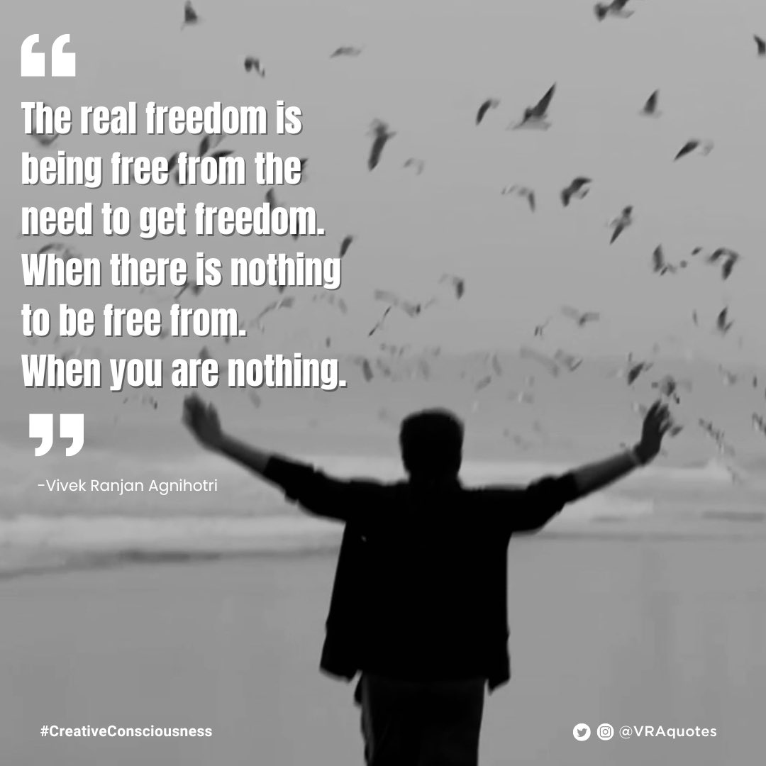 VRAquotes's tweet photo. What is real freedom?

#VRAquotes #CreativeConsciousness https://t.co/lWXmnetHnU