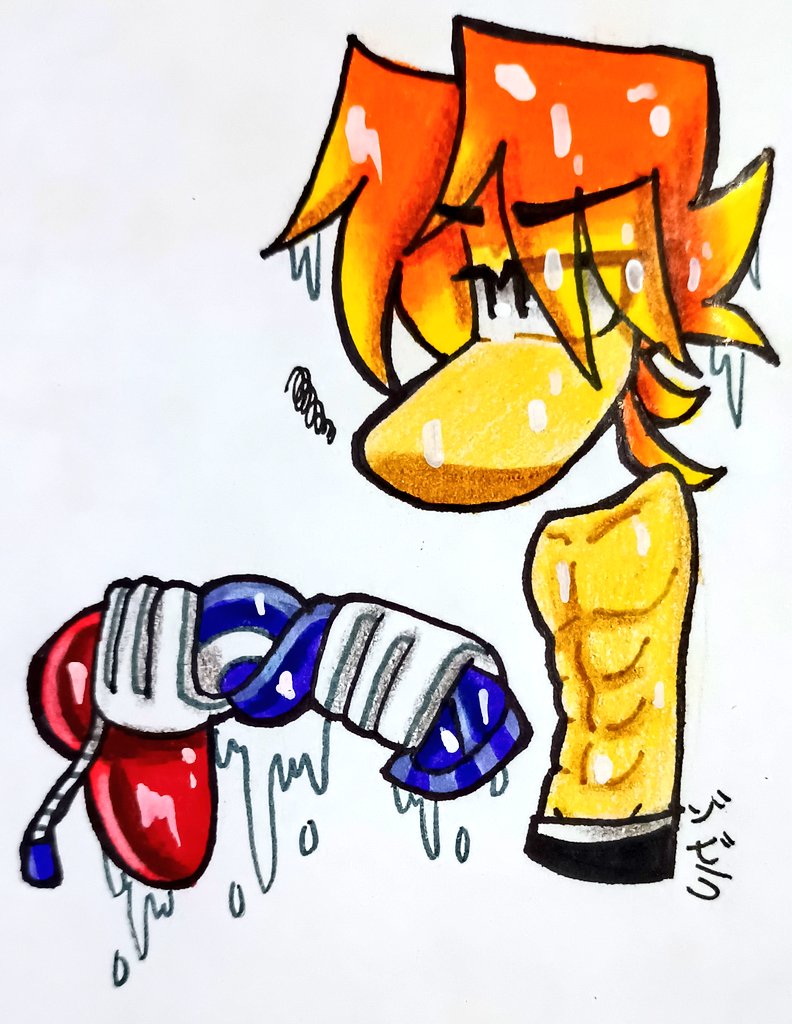 RayGizBlu's tweet photo. #Rayman
-Haha, very funny for throwing me into the river...💢💧 https://t.co/CcxTlY1peD