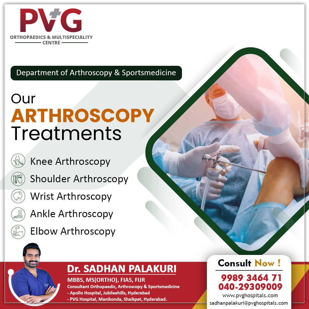 𝗕𝗲𝘀𝘁 𝗔𝗿𝘁𝗵𝗿𝗼𝘀𝗰𝗼𝗽𝘆 𝗛𝗼𝘀𝗽𝗶𝘁𝗮𝗹 in hyderabad provides knee, shoulder and all orthoscopy treatment. Our sports medicine will help you get back on the field.

#arthroscopy #sportsmedicine #kneesurgery #shoulderarthroscopy #anklearthroscopy
#bestarthroscopyhospital