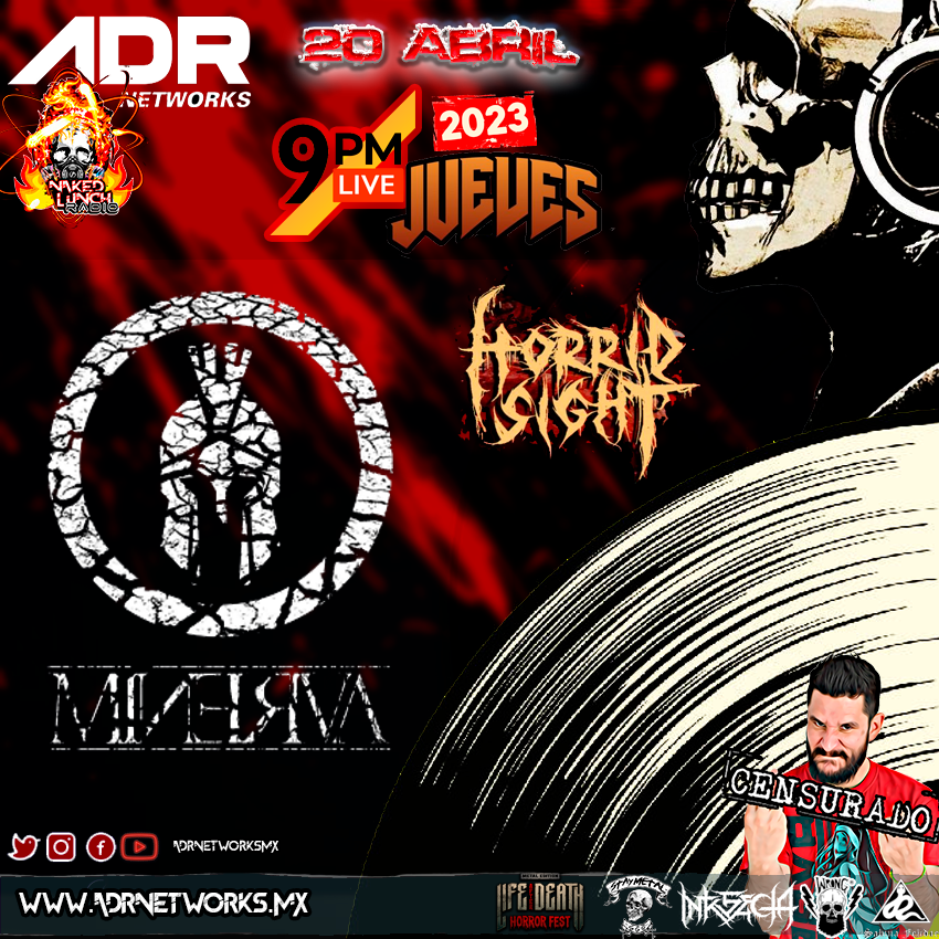 nakedlunchradio (@nakedlunchgr) on Twitter photo Jueves 20 abril #9pm <a href="/adrnetworksmx/">ADR Networks</a> #Programa51 #shin60npashang0n, los ganadores del #metalbattle <a href="/HorridSight/">Horrid Sight</a> quien van a representar a México en el #WOA (9 pm) y para cerrar mis carnales de <a href="/MinervaBandMX/">Minerva</a> que nos presentan nueva música, y nos cuentan todos sus planes (915 pm) Jueves 20 abril #9pm <a href="/adrnetworksmx/">ADR Networks</a> #Programa51 #shin60npashang0n, los ganadores del #metalbattle <a href="/HorridSight/">Horrid Sight</a> quien van a representar a México en el #WOA (9 pm) y para cerrar mis carnales de <a href="/MinervaBandMX/">Minerva</a> que nos presentan nueva música, y nos cuentan todos sus planes (915 pm)