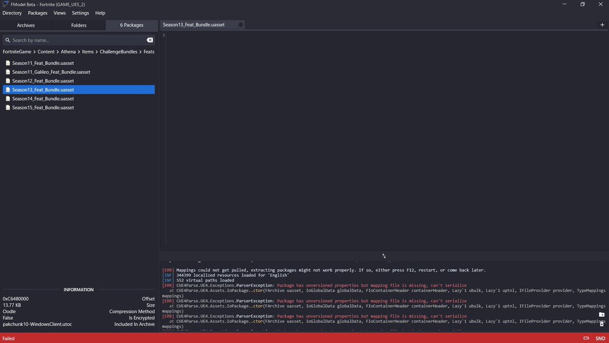 KaiBee1984's tweet image. ～#フォートナイト #Fmodel
Fmodelのこのエラーってどう直したらいいの
誰か分かる人がいたら教えてくれ～