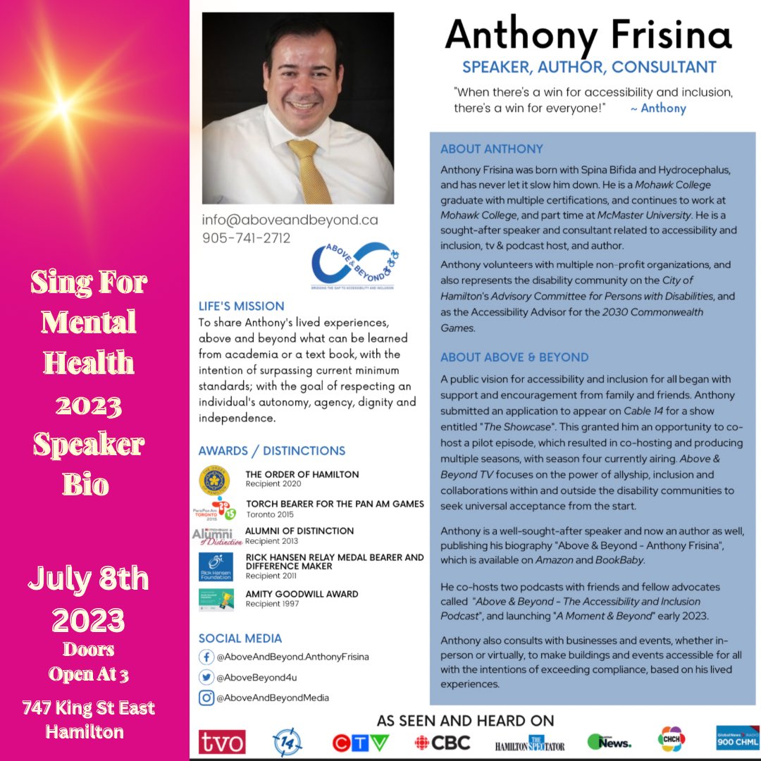 camwilsonmusic's tweet photo. Come See Anthony Speak Live At Sing For Mental Health 2023!
Tickets are available now using the link in our bio! 
Get them while they last!

#eventspeaker #hamiltonevent #hamiltonfundraiser #torontofundraiser https://t.co/dwaKIva7js