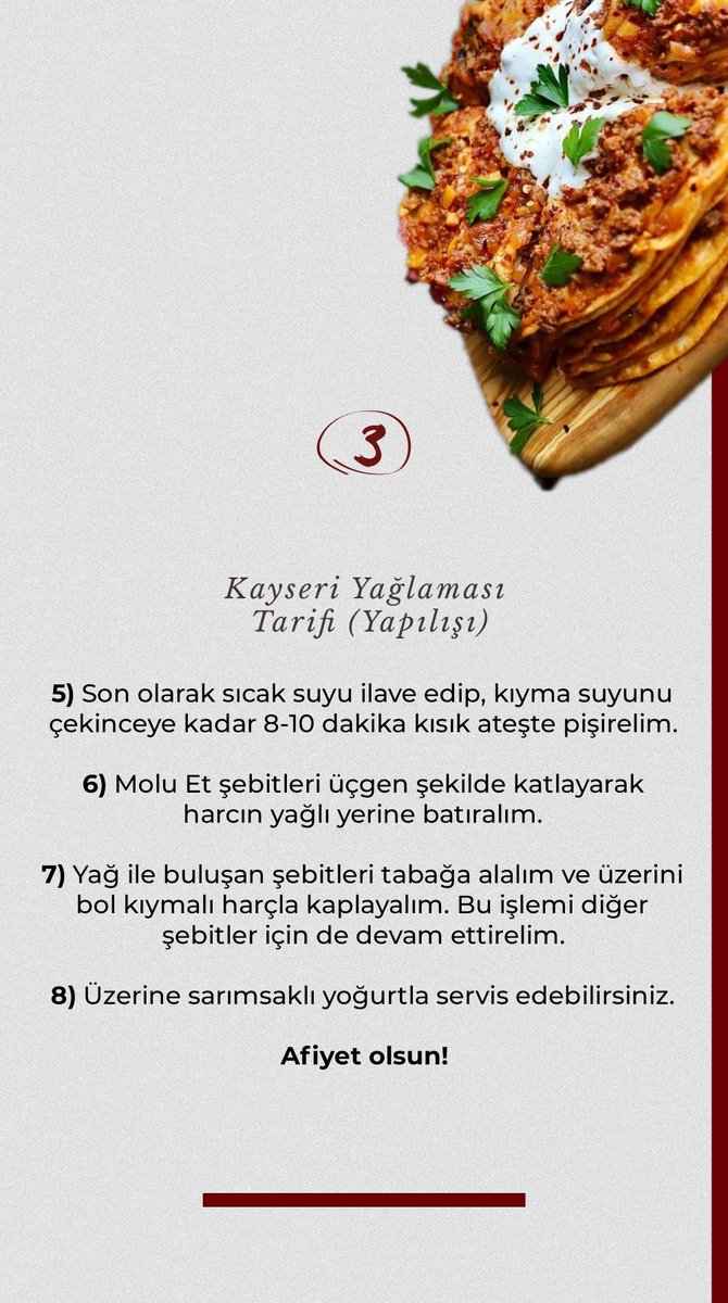 Sofralarınızı şenlendirecek Kayseri Yöresel lezzetleri Molu Et ürünleriyle çok kolay!
Sende hemen sipariş ver Kayseri lezzetlerini sofrana taşı!
moluet.com

#yağlama #kayseriyaglaması