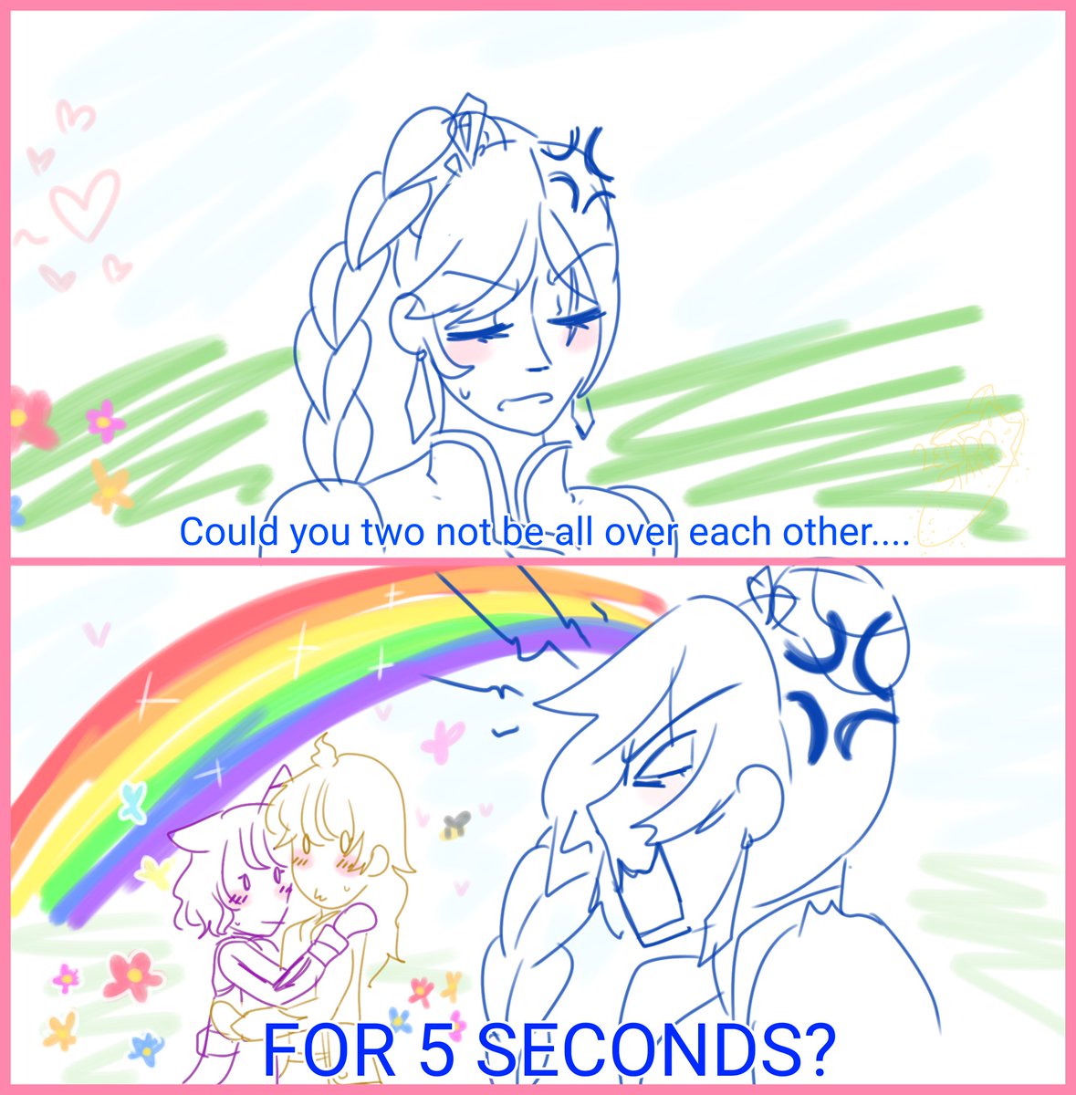 [RWBY] [Lemonz_RWBY] Weiss Schnee reacting like that Shrek Meme in Shrek 2 towards Bumbleby