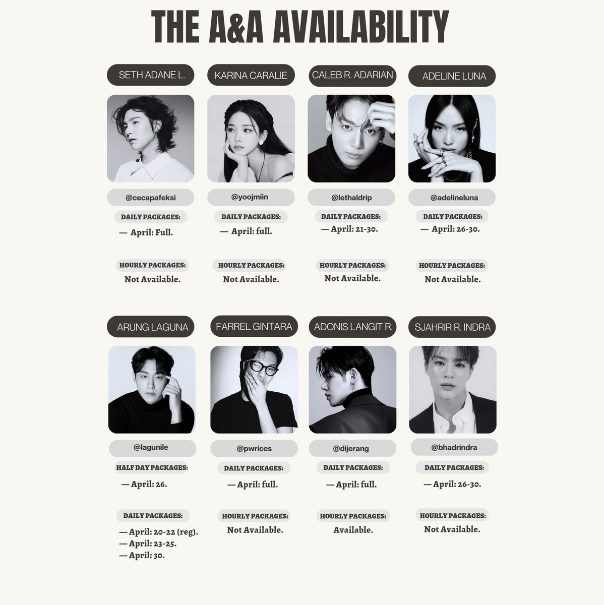 A&amp;A's Availability: April 20, 2023.