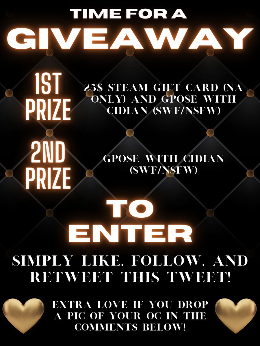 CidianWC's tweet photo. 🍾ITS TIME FOR A GIVEAWAY!🍾

Thank you for helping me get to 400 everyone. I wanted to show my gratitude and give something back to you guys! Everyone's welcome to jump in on this! Details in the giveaway pic!

Genuinely, thanks you all 🤍 https://t.co/kjcSzhVT93