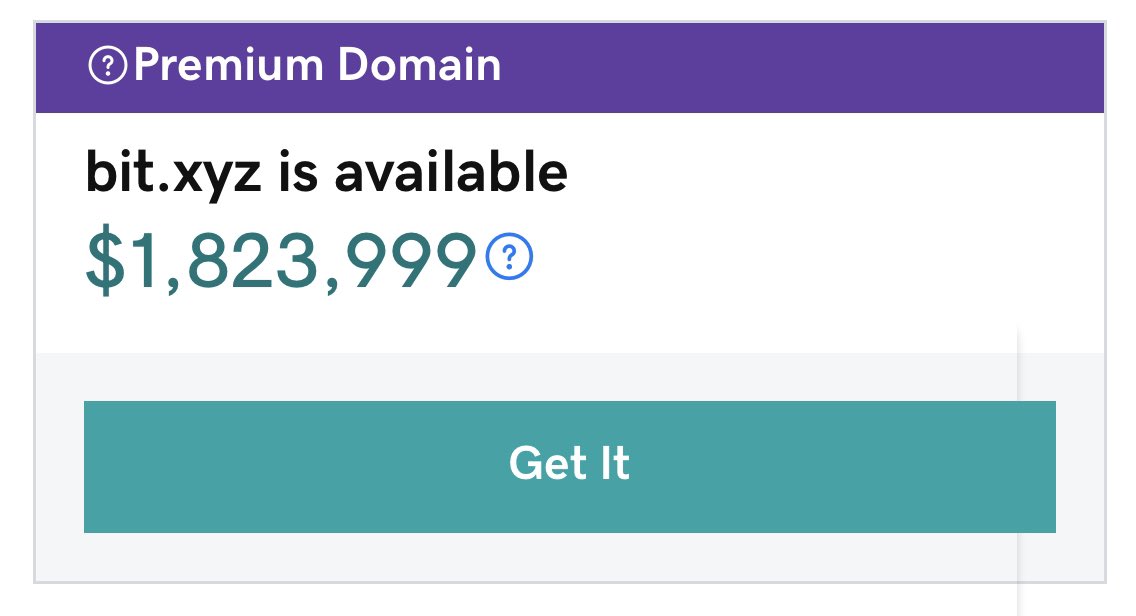 TheDomainPunk's tweet image. Bit.xyz listed at Dan is $1,688,888
Standard renewal fee.

#web3 #domainnames #ai #chatgpt #nftcollectors
