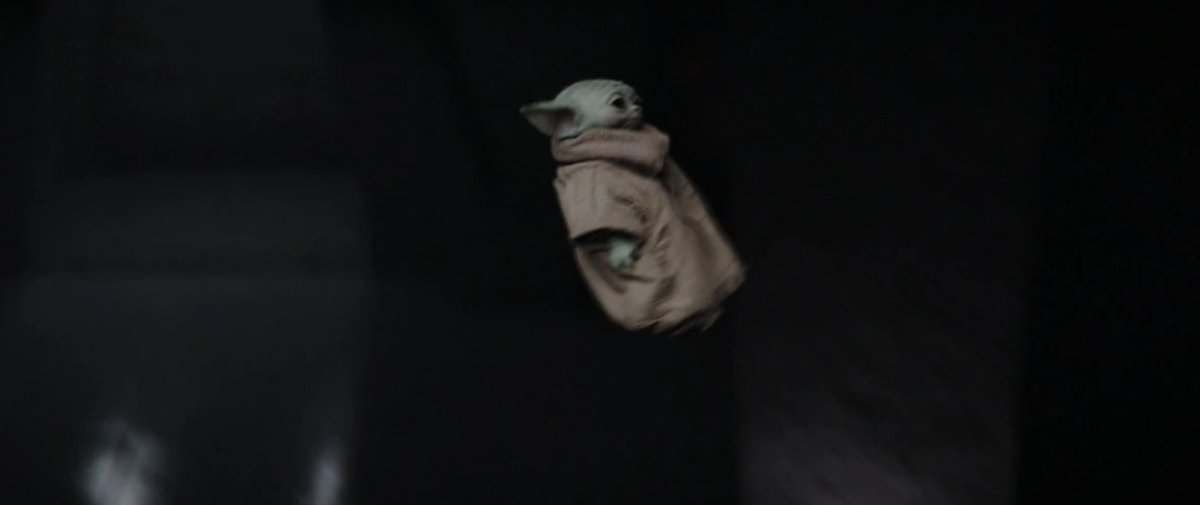 RachelLeishman's tweet photo. My favorite thing about this season of #TheMandalorian is when they would just fucking launch Grogu into the air. Baby boy flew everywhere https://t.co/6ZLmkCTEEu