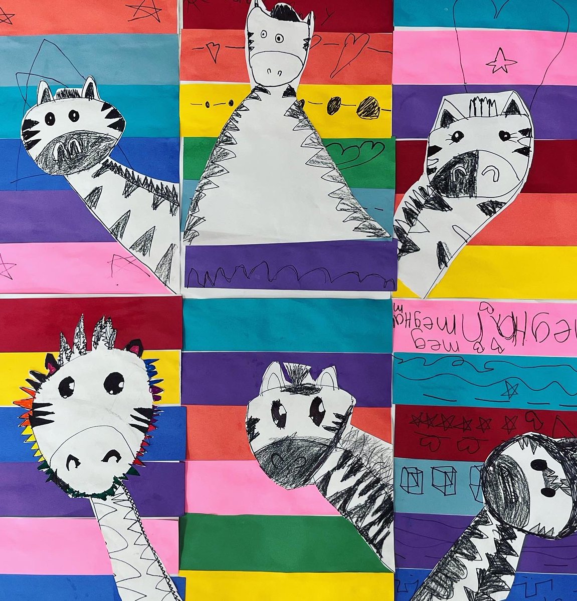 kindergarten zebra art 🤍🦓🖤