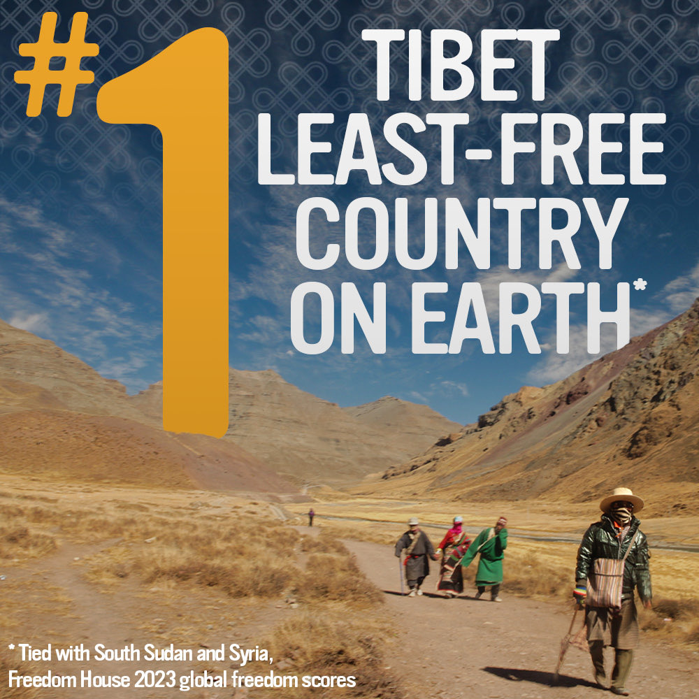 #Tibet is the LEAST FREE country in the world, tied with South Sudan and Syria according to Freedom House 2023 global freedom scores.

#China’s brutal occupation of Tibet is being hidden from the outside world: savetibet.org/survey-no-fore…