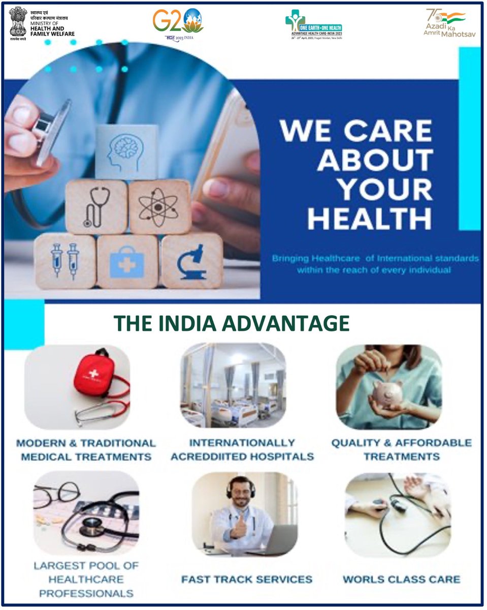 Bringing world-class healthcare at affordable costs for you and your loved ones.

Begin your healing journey come #HealinIndia.

To know more visit ahcindia.in
 
#AHCI #G20India #MedicalTourism
#IncredibleIndia
<a href="/PMOIndia/">PMO India</a> <a href="/g20org/">G20 South Africa</a>