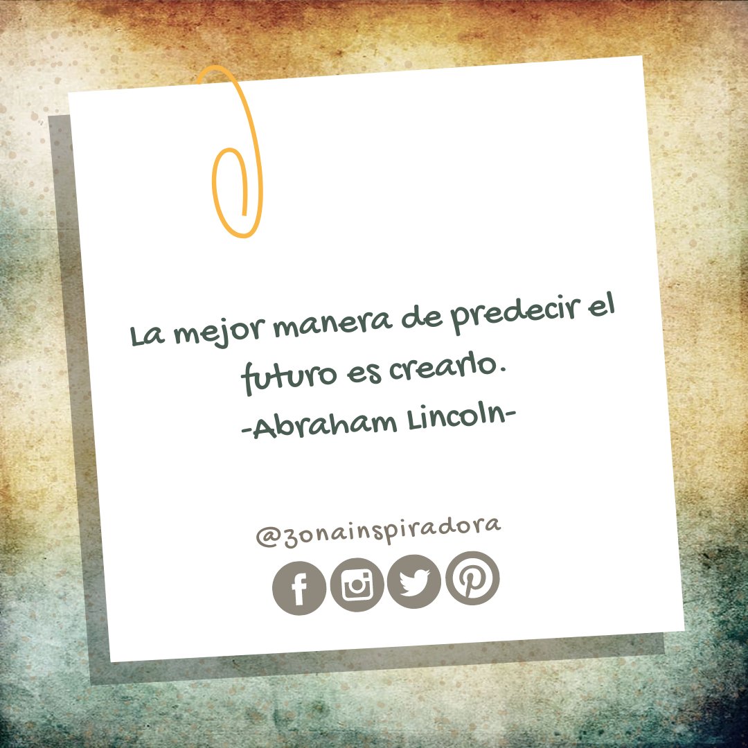 zonainspiradora's tweet photo. La mejor manera de predecir el futuro es crearlo. 
-Abraham Lincoln-
.
Síguenos en ✔
https://t.co/1fw09ZOD7q
https://t.co/GjueA9xDZI
https://t.co/HsUE9Ay9Yk
.
#zonainspiradora4 #laprodundidadelospensamientos #positivevibes #positive #gracias #gracias #gracias #hoy #hechoesta https://t.co/7t8t4qc9Rk