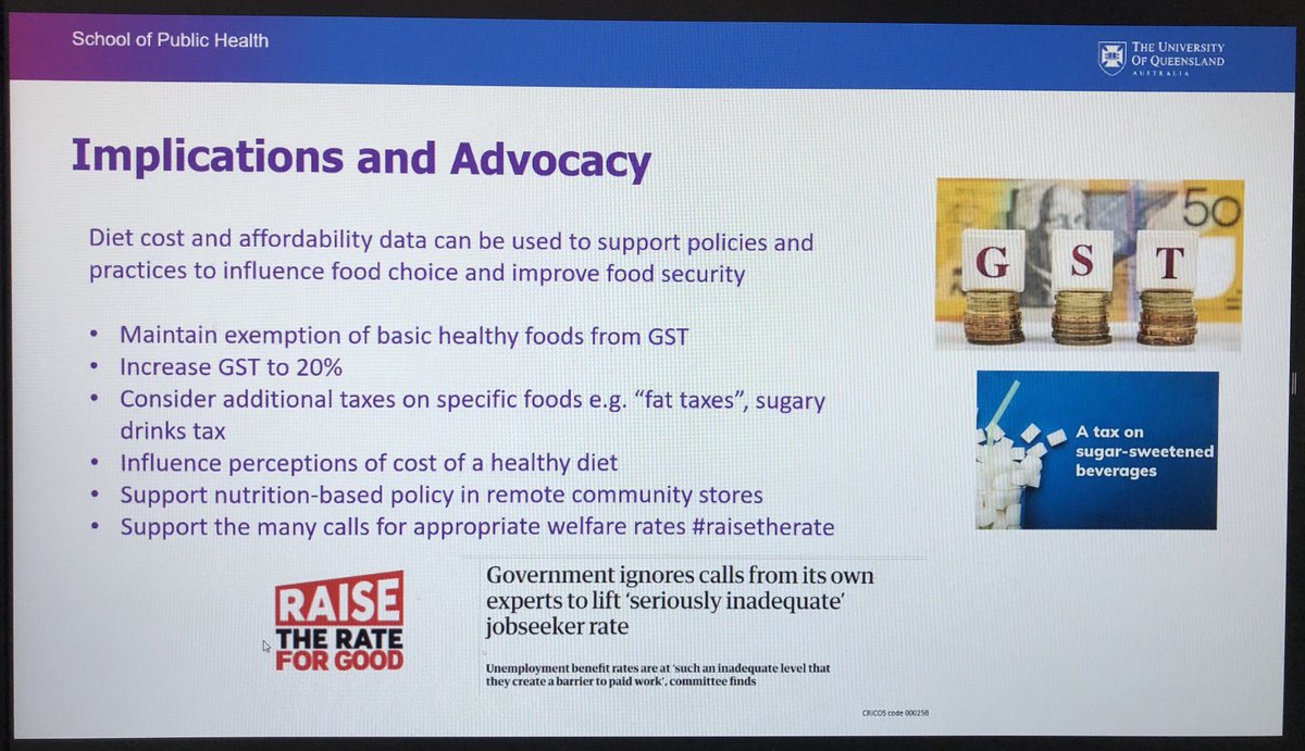 SharayahCarter's tweet photo. An informative presentation from @meron_lewis and #NutSocAus outlining the affordability of healthy and habitual diets in Australia with ideas to advocate for change. 🍎🥑🥦 https://t.co/46BqfUCsSa