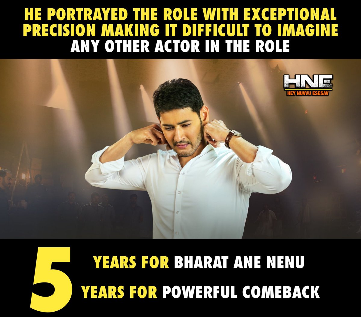 After two major disaster films @urstrulyMahesh made a successful comeback with Bharat Ane Nenu 💥❤️‍🔥

#5YearsForBBBharatAneNenu