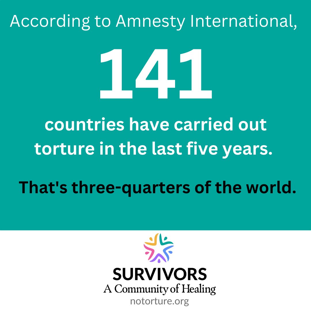 notorture's tweet photo. This is why the SURVIVORS team remains committed to our work, mission, and clients.

We won't stop until torture is ended worldwide, and all torture survivors and their families have access to the resources they need to heal and thrive. https://t.co/cqkeaMkObL
