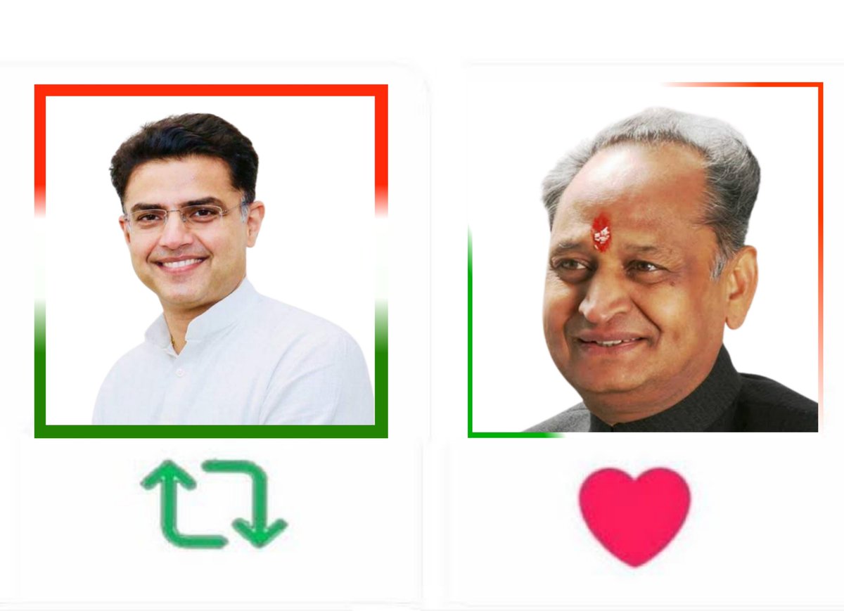 Devraj_mandani's tweet photo. 2023 राजस्थान में किसको मुख्यमंत्री होना चाहिए ? 

रिट्वीट  - @SachinPilot जी
लाइक - @ashokgehlot51 जी https://t.co/5avJPw4d3e