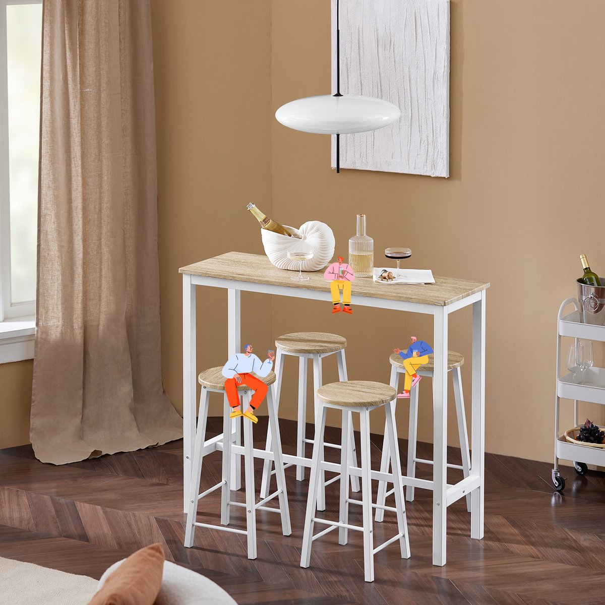 HaotianU's tweet image. A cup of coffee☕a glass of wine🥂 or a delicious juice🍹 together with our bar table you can create the atmosphere you expect in your home.

#bartable #winelover #coffeestory #diningset #haotian #dining