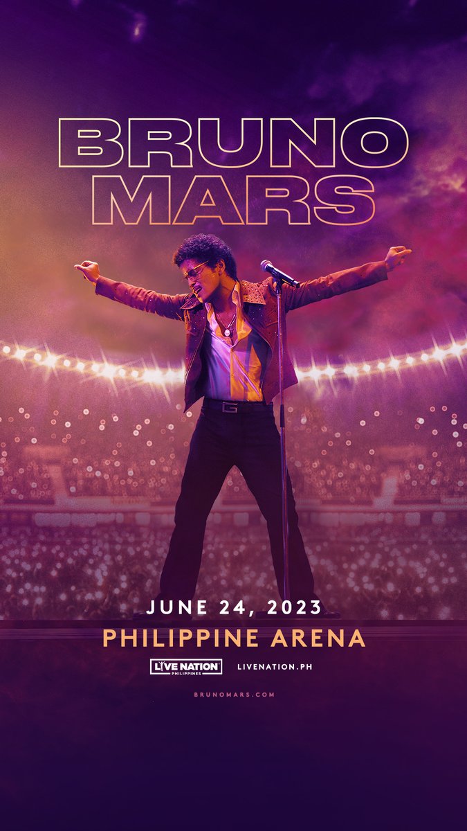 PhilippineStar's tweet photo. HEADS UP, HOOLIGANS! 🕺

Live Nation Philippines announced on Thursday that singer-songwriter Bruno Mars will be performaing at the Philippine Arena on June 24, 2023.

"Hooligans! Guess who's back again?" they wrote. https://t.co/WI0pvPgtYX