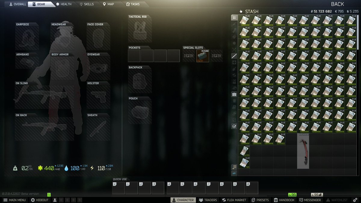 z5k_r's tweet photo. #タルコフ
残念ながらタルコフを引退します。
なんとなくただ辞めるのも悲しいので13時ぴったりにブラックキーカードを100万でフリマに出すので目につく人買ってください。
ばいちゃ https://t.co/0iHfscpLzf