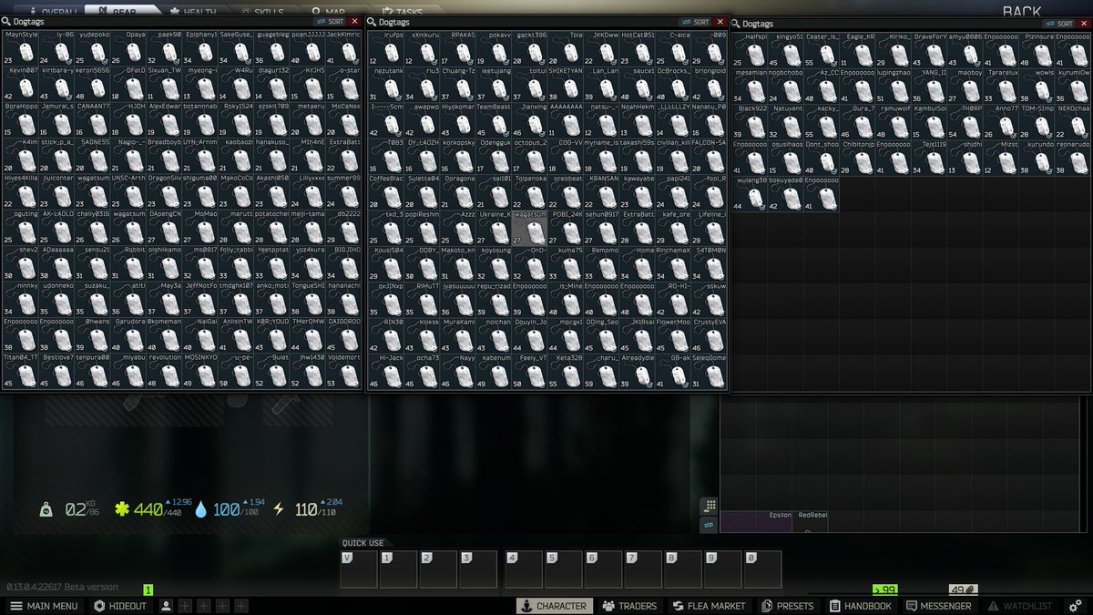 z5k_r's tweet photo. #タルコフ
残念ながらタルコフを引退します。
なんとなくただ辞めるのも悲しいので13時ぴったりにブラックキーカードを100万でフリマに出すので目につく人買ってください。
ばいちゃ https://t.co/0iHfscpLzf