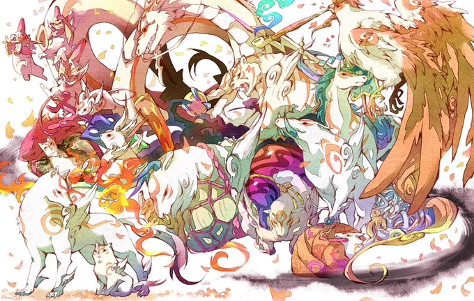 #大神十七周年おめでとうございます(過去絵再掲) 
