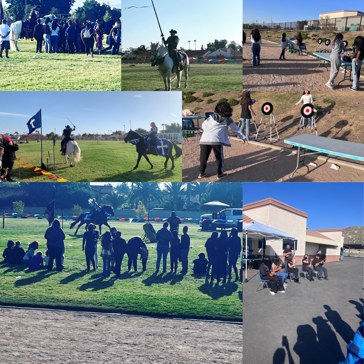 VistaverdeMs's tweet photo. Our cougars enjoyed delicious food, games, music, dancing, and jousting. Shout out to our ASB, BSU, Plus leaders, and our fantastic staff. Beautiful day for a beautiful Spring Faire.   #leadingthrPACK @valverdeusd https://t.co/7ev5oRK5N9