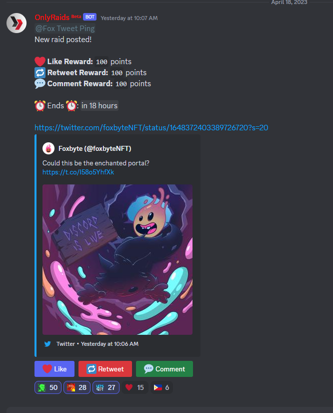 Raid &amp; Earn tokens NOW!  
New raiding system is live.... Please welcome OnlyRaids 👀 

Link, complete tasks, and get rewarded! 

Everything done directly from Discord - the first ever tool to introduce at a scaling solution for WEB3   

Try it out: discord.gg/utilityape