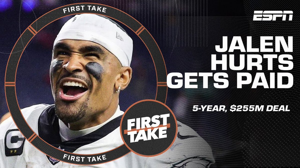 🚨 Jalen Hurts' 5-year, $255 mi ...
 
fogolf.com/494143/%f0%9f%…
 
#2023NflSeason #Eagles #EaglesSuperBowl #Espn #EspnFirstTake #EspnFirstTakeToday #EspnNfl #FirstTake #FirstTakeEagles #FirstTakeEspn #FirstTakeJalenHurts #FirstTakeNfl #FirstTakeOnESPN #FirstTakeToday #JalenHurts